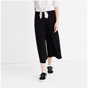 Madewell Pants Womens XS Drapey Huston Wide Leg Black Pull On Elastic Waist